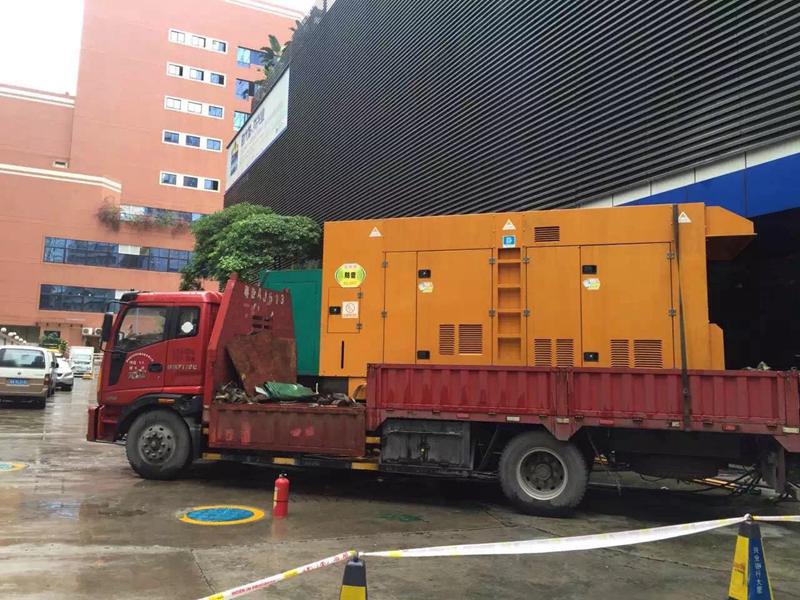 应急停电发电机出租现场